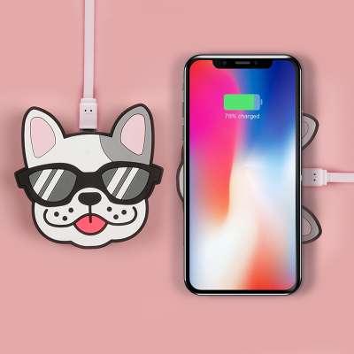 Custom pvc wireless chargers cartoon style corporate gift universal mobile phone qi wireless charger