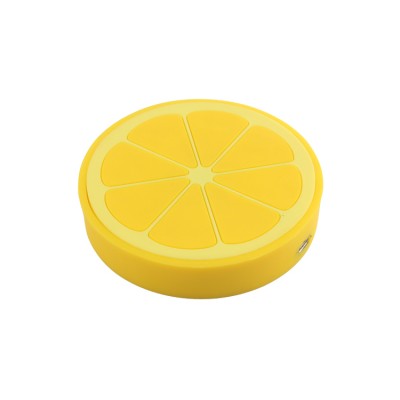 New mobile phone wireless charging fast charge 10W roun Cute Custom PVC Lemon Shape  Portable